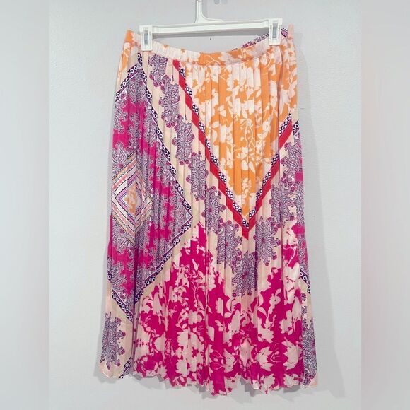 Chico’s skirt Pleaded Long Bohemian Floral summer Women’s 2P New - Picture 3 of 6